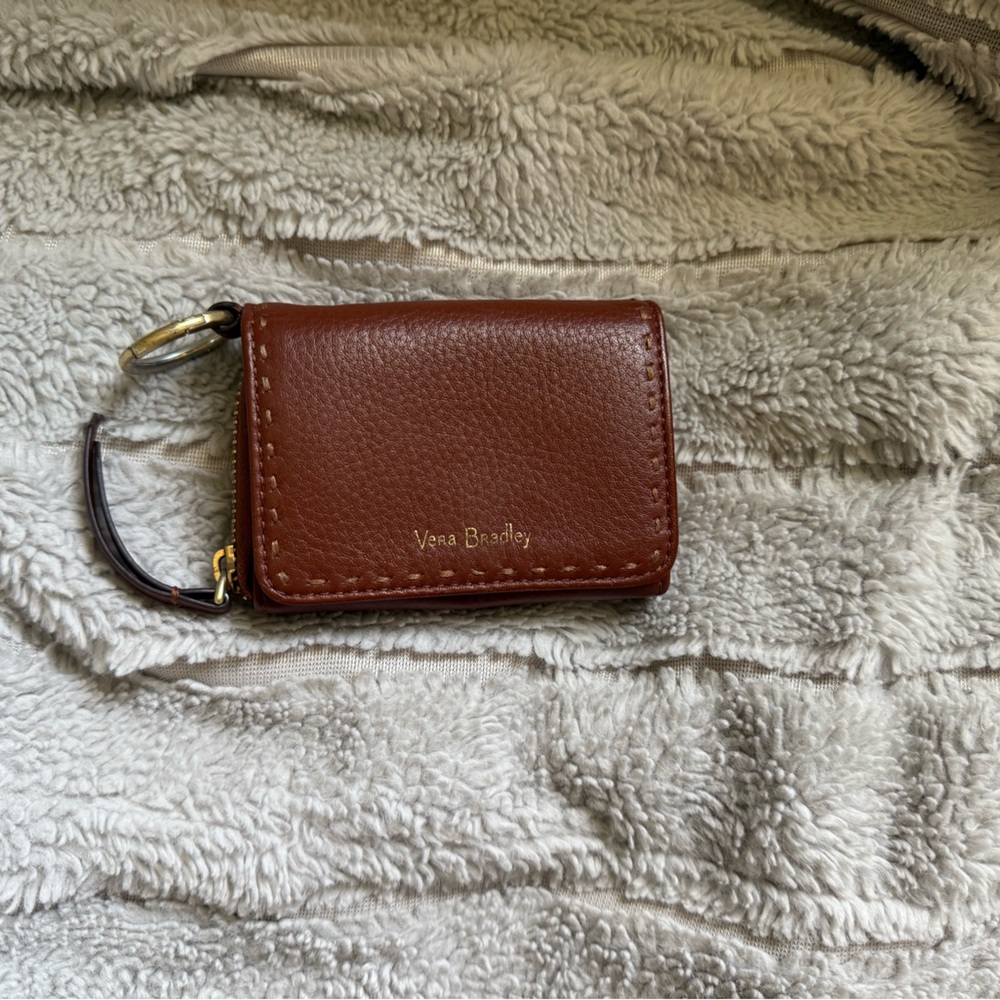 Vera Bradley Chestnut Leather Keychain Wallet